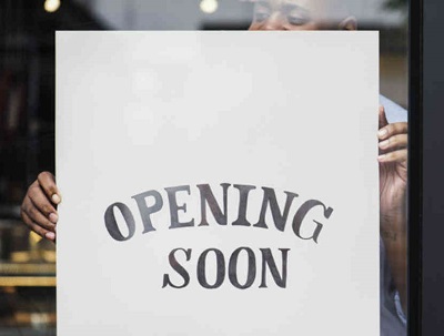 Opening soon sign
