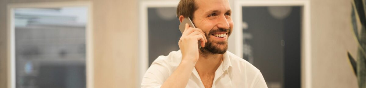 A business man on the phone