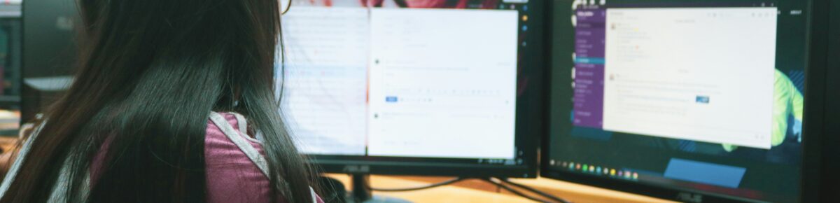 Secretary working at her computor